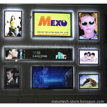 Wall Mountted LED Acrylic Poster Board Advertising Light Box